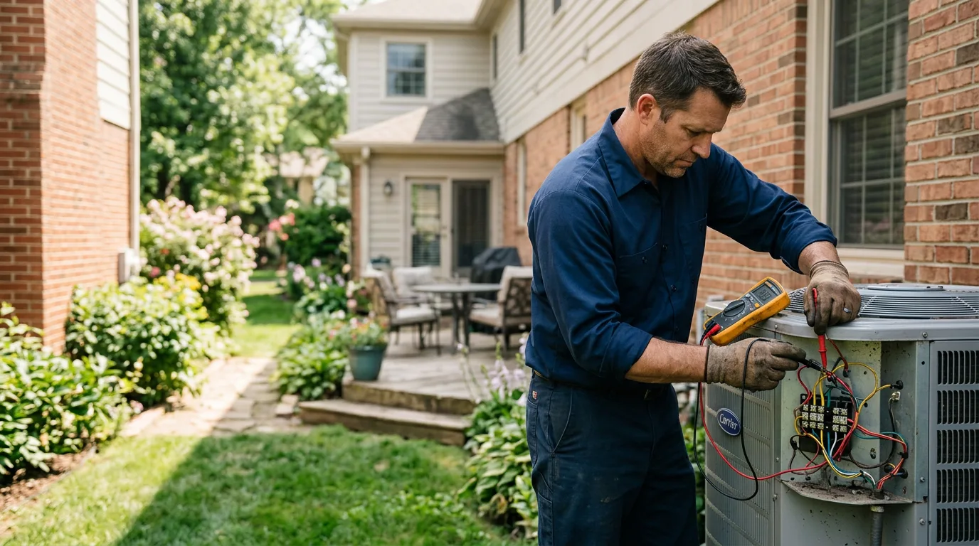 HVAC technician working near Crystal Springs, MS